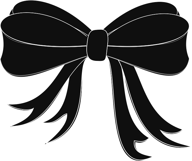 Corbata De Moño, Negro, Cinta - Black Bow Clip Art (640x537), Png Download
