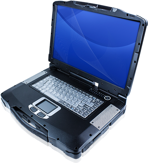 Amrel Powers Up World's Only 17 Inch Fully Rugged Laptop - Netbook (576x589), Png Download