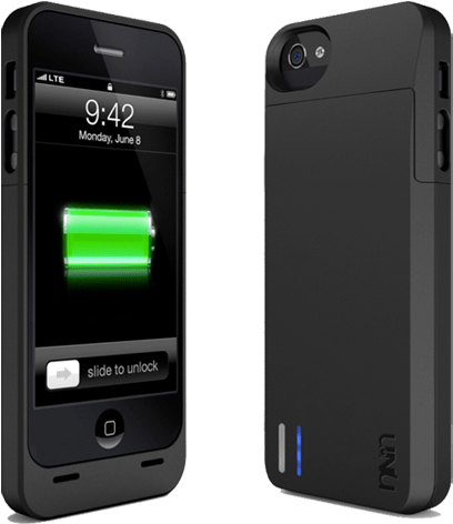 Unu Iphone 5 Protective 2300 Mah Battery Case In Black - Lifetrons Iphone 6 Case (530x530), Png Download