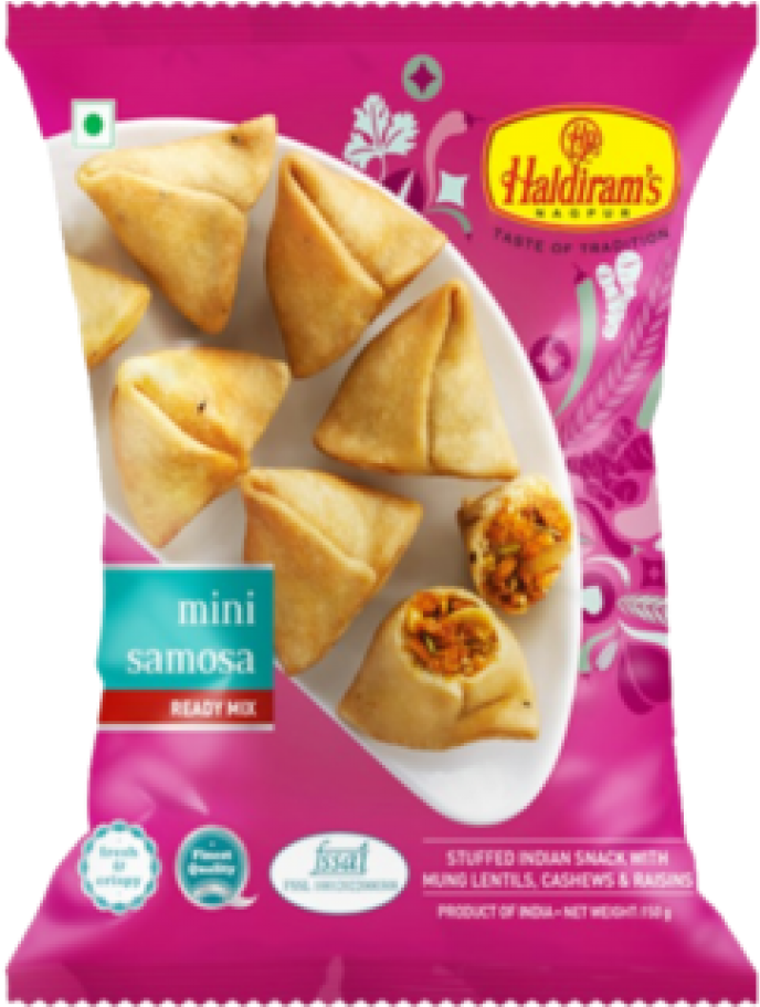 Haldirams Mini Samosa 200g (910x1155), Png Download