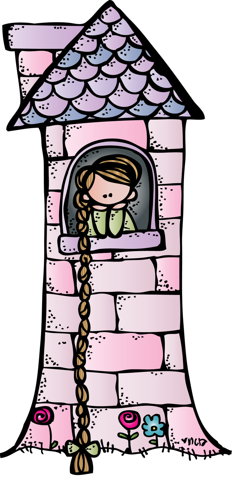 Fairytale Clipart Fairy Tail - Rapunzel Tower Clipart (777x1600), Png Download