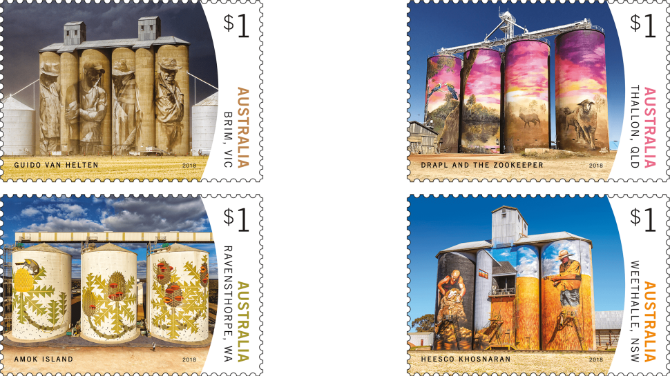 Silo Art - Banksia Baxter Amok Island (970x545), Png Download