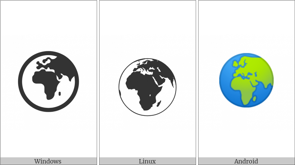 Earth Globe Europe-africa On Various Operating Systems - Emblem (1200x675), Png Download