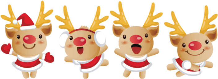 Reindeer Christmas Santa Clauss Hq Image Free Png - Christmas Cartoon Free Png (800x800), Png Download