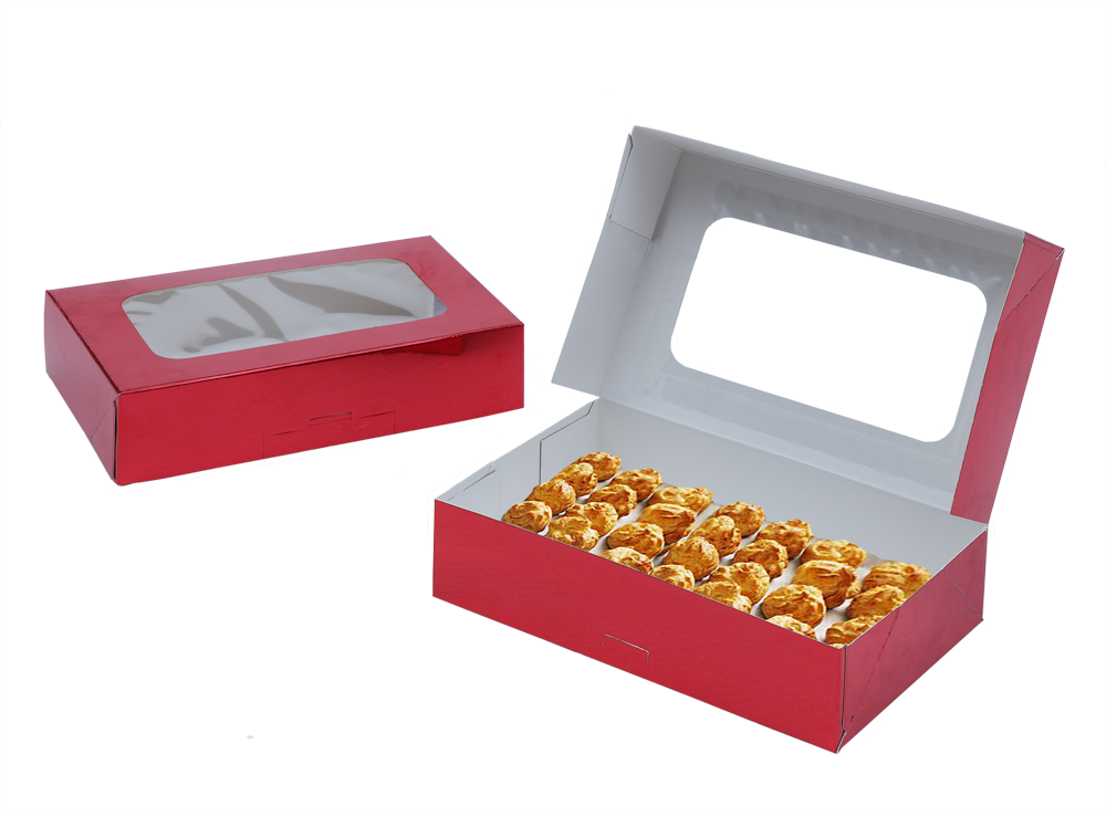 Plain Cookie Box With Window Auto Box - Box (1000x738), Png Download