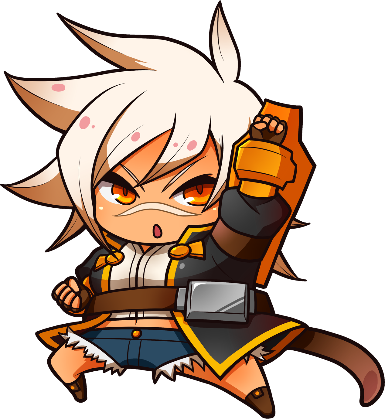 Bullet Drawing Blazblue - Blazblue Bullet Chibi (1268x1380), Png Download