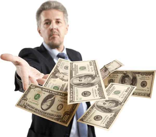 We Are Looking For Investors To Partner With - Man With Money Png (600x527), Png Download