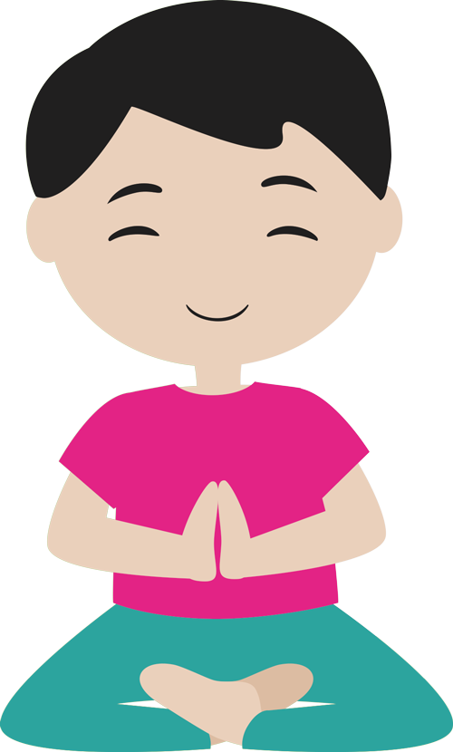 Meditation And Yoga For Kids - Cartoon (500x830), Png Download