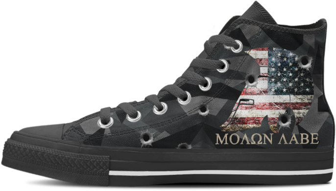 Molon Labe Ii Men's High Top Shoes - Galaxy Shoes (799x416), Png Download