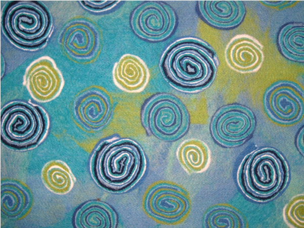 Aqua Swirls Placemats Set Of - Circle (600x600), Png Download
