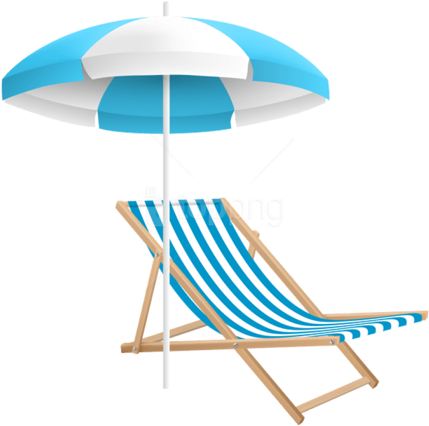 Free Png Download Beach Chair And Umbrella Png Clipart (850x845), Png Download