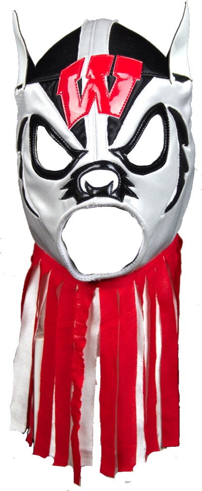 University Of Wisconsin - Face Mask (416x1024), Png Download