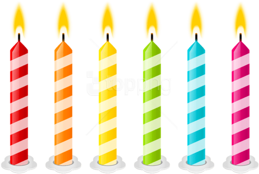 Download Birthday Candles Png Vector Png Images Background - Birthday Candle Transparent Background (850x581), Png Download