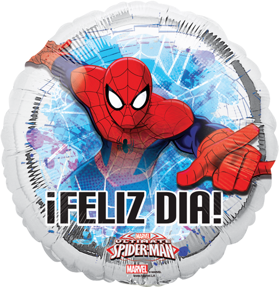 Globo Feliz Día - Ultimate Spider-man (600x600), Png Download