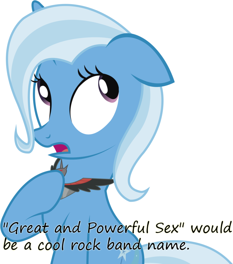 Band Name, Insane Pony Thread, Safe, Trixie - Cartoon (804x900), Png Download