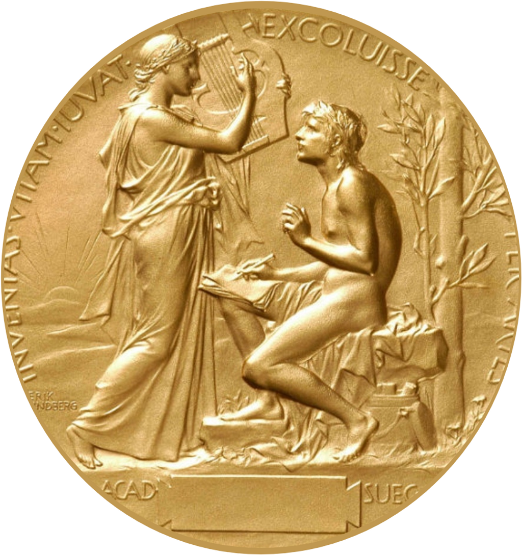 Nobel Sticker - Nobel Literature Prize (1024x1089), Png Download