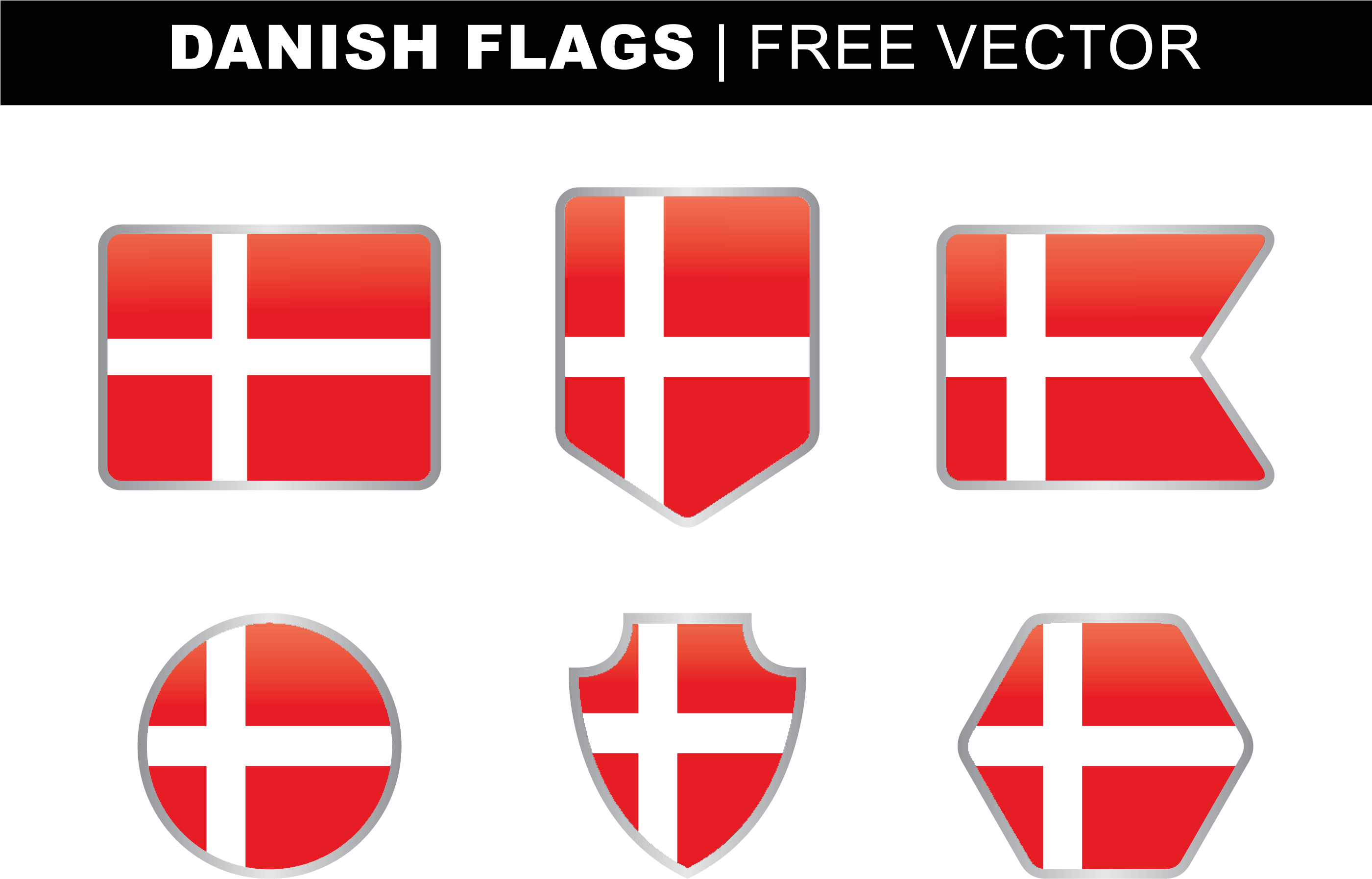 Clipart Freeuse Stock Flag Of Denmark National Emblem - Dinamarca Logo De La Bandera (2800x1801), Png Download