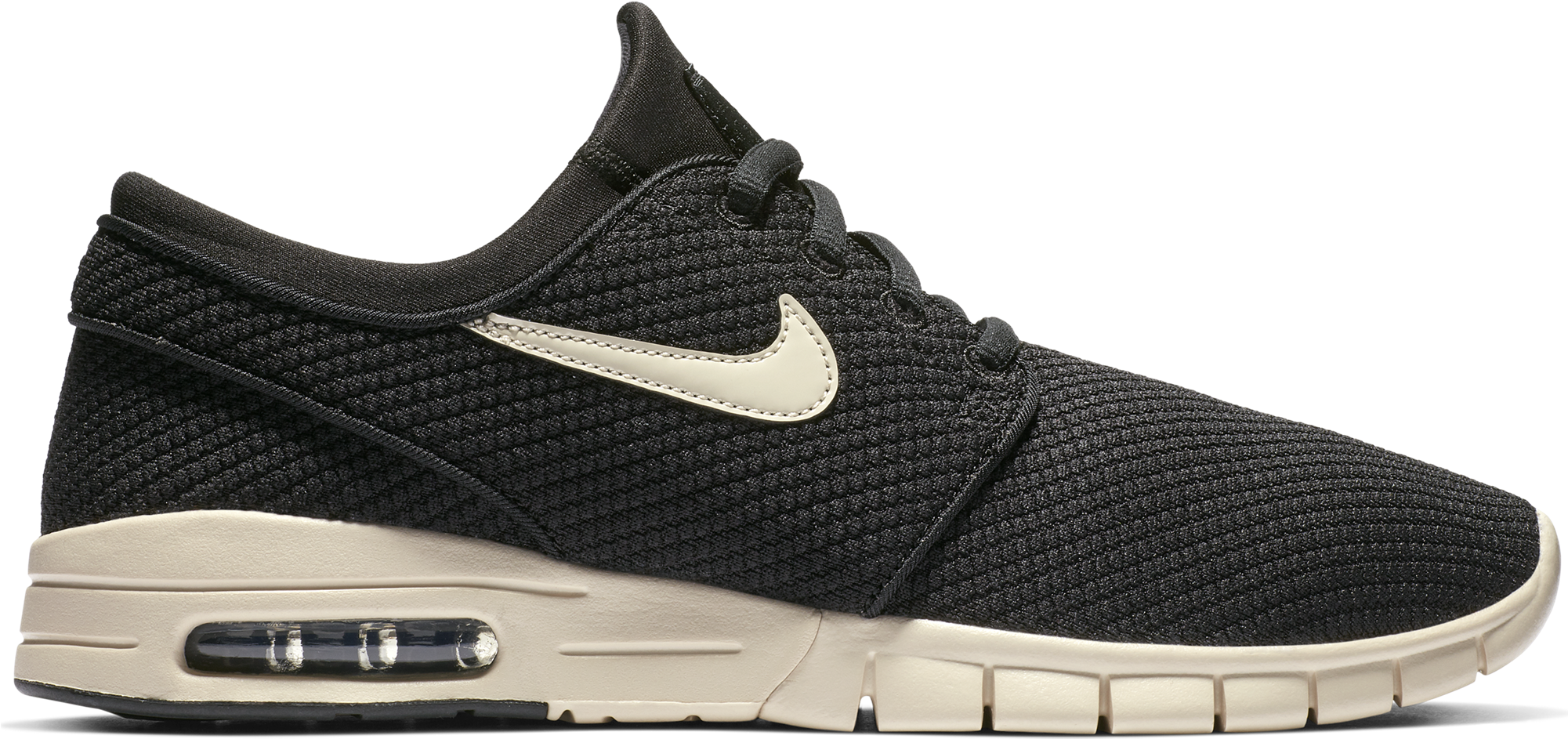 Nike Sb Stefan Janoski Max Black/light Cream - Stefan Janoski Nike Max Skating (2000x2000), Png Download