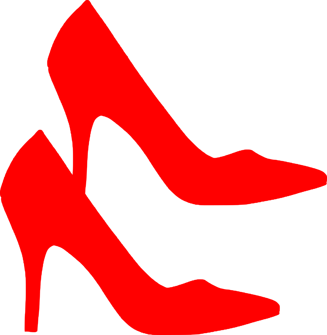 Shoes,red,fashion,leg Wearing,free Vector Graphics,free - Basic Pump (1251x1280), Png Download