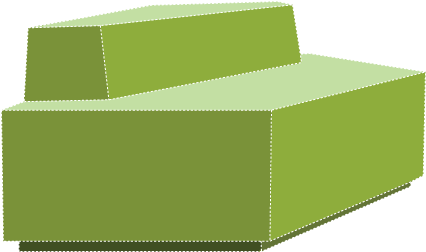Pentagon Sofa Small - Parallel (567x567), Png Download