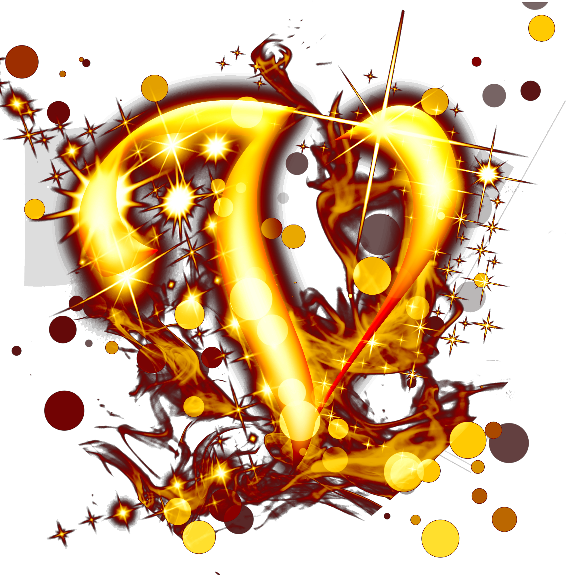 Gold Light Effect Letters Psd Png And - Graphic Design (2000x2000), Png Download
