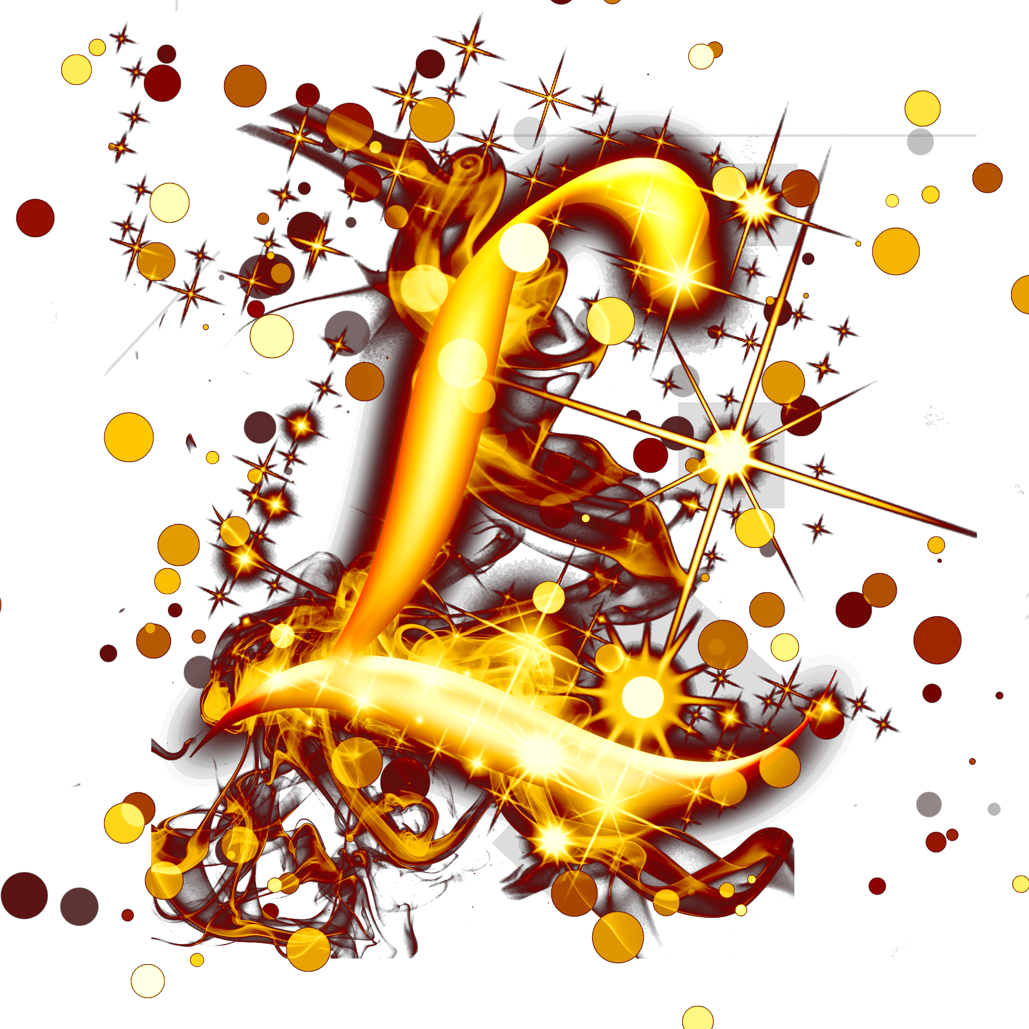 Gold Light Effect Letters Starlight Png And Psd - Illustration (2000x2000), Png Download