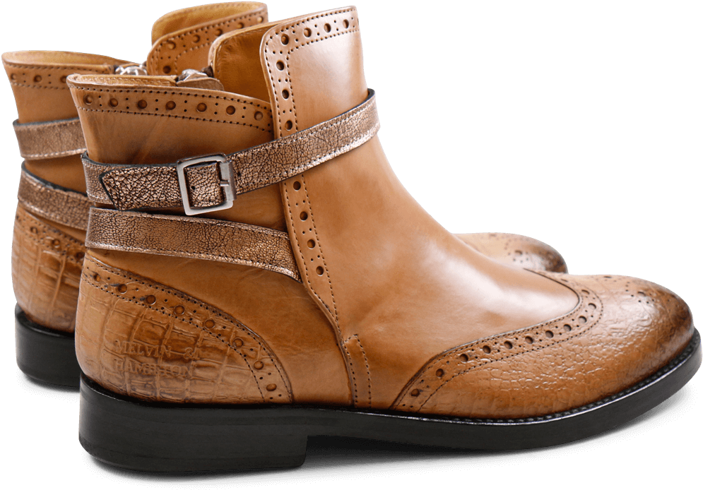 Ankle Boots Amelie 11 Light Rose Strap Aztek Rose Gold - Outdoor Shoe (1024x1024), Png Download