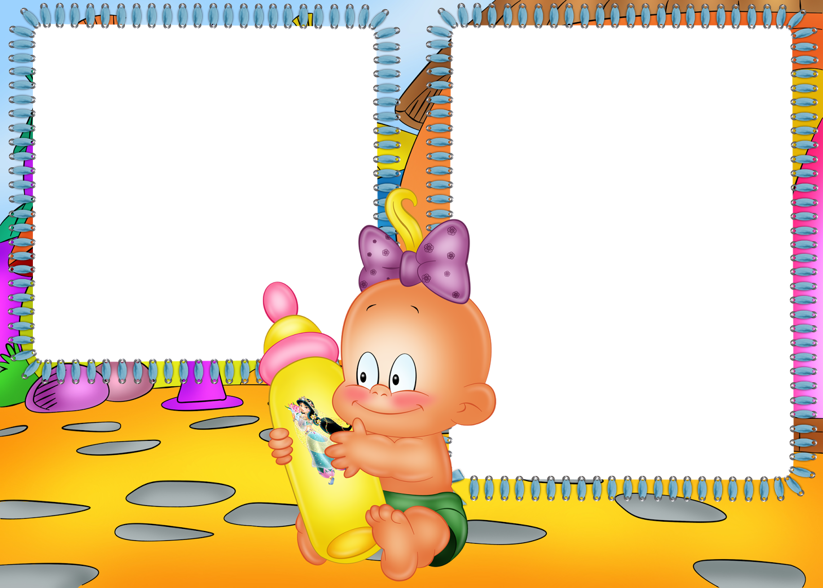 Molduras Photoshop Para Montagem De Album Bebe Foto (1600x1143), Png Download