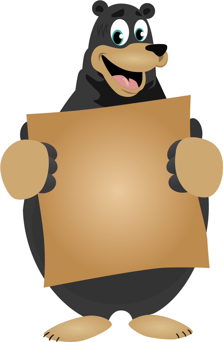 Bear Clipart Mountain - Cartoon (1072x1501), Png Download