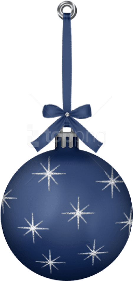 Dark Blue Hanging Christmas Ball Ornament Png - Christmas Bauble Dark Blue (480x985), Png Download