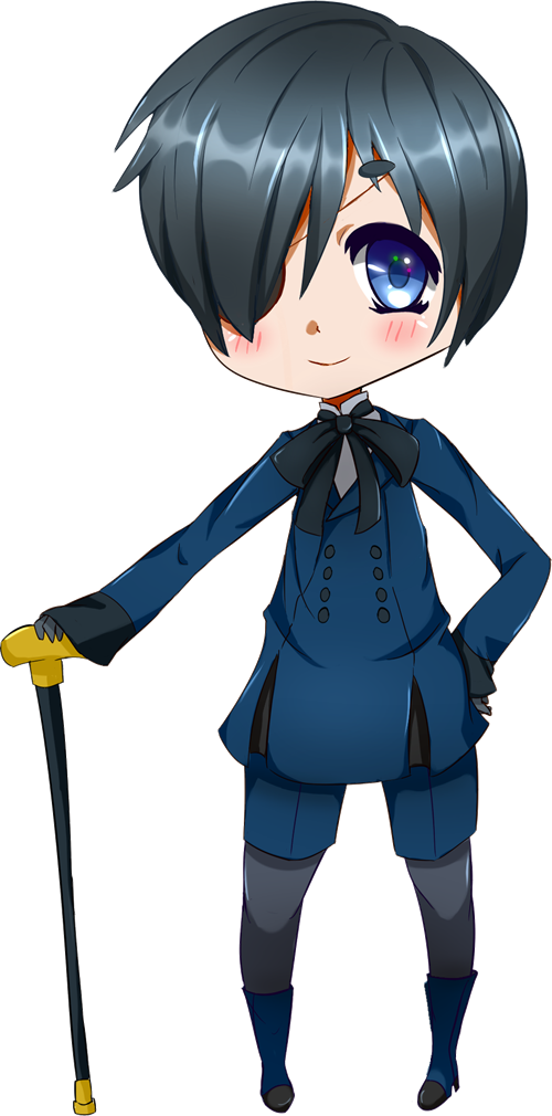 Ciel Phantomhive Png - Ciel Phantomhive Cute Chibi (500x1010), Png Download