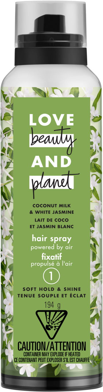 Love Beauty And Planet Soft Hold & Shine Hair Spray - Bottle (1500x1500), Png Download