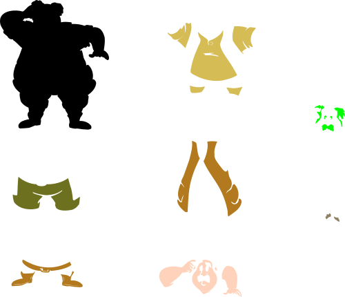 Tags - - Maurice Beauty And The Beast Silhouette (500x430), Png Download