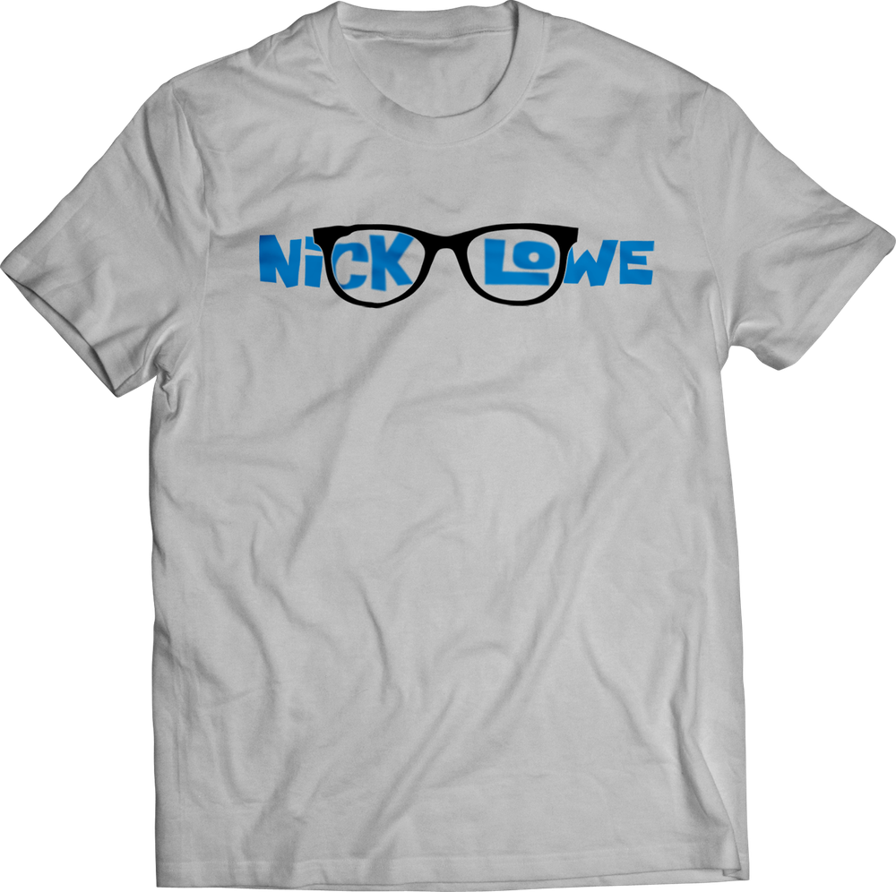 Nick Lowe "glasses" T-shirt - Waterbury Open Shirt (1000x996), Png Download