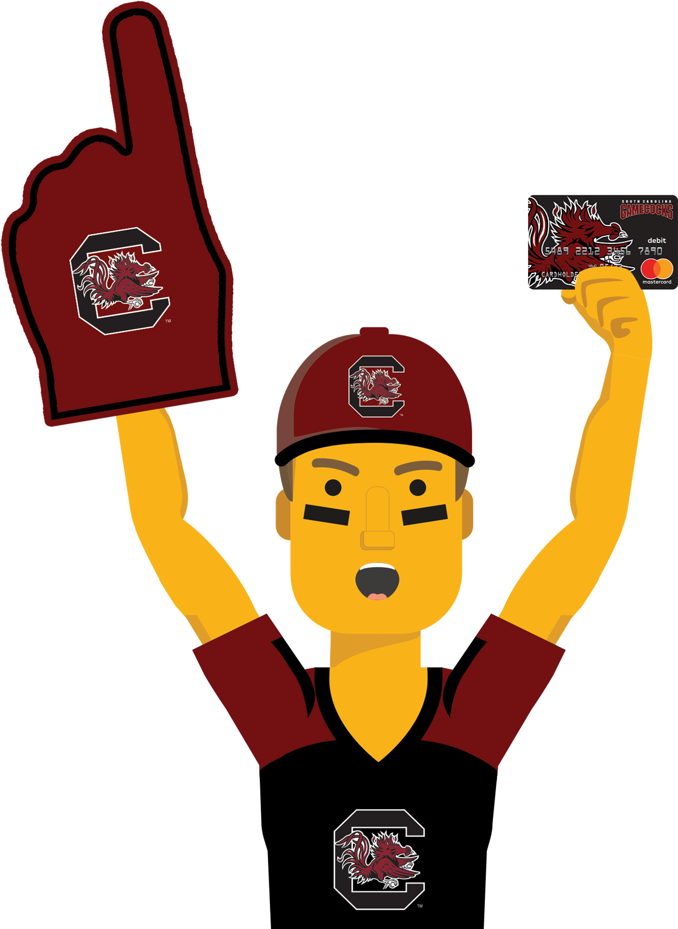 Fancards App - University Of South Carolina (1867x1999), Png Download