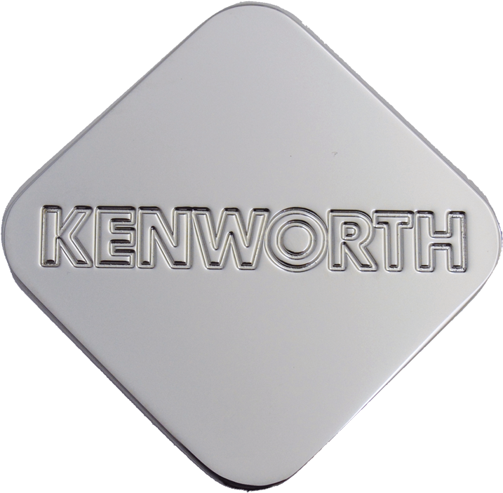 Kenworth Name Square Knob - Metal (1500x844), Png Download