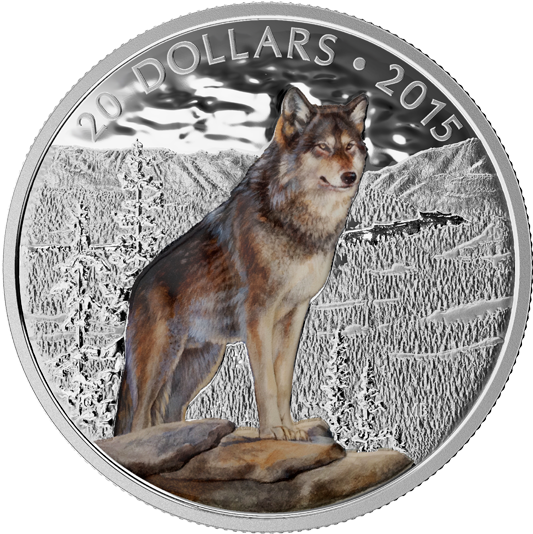download fine silver coloured coin monnaie royale canadienne loup full size png image pngkit pngkit