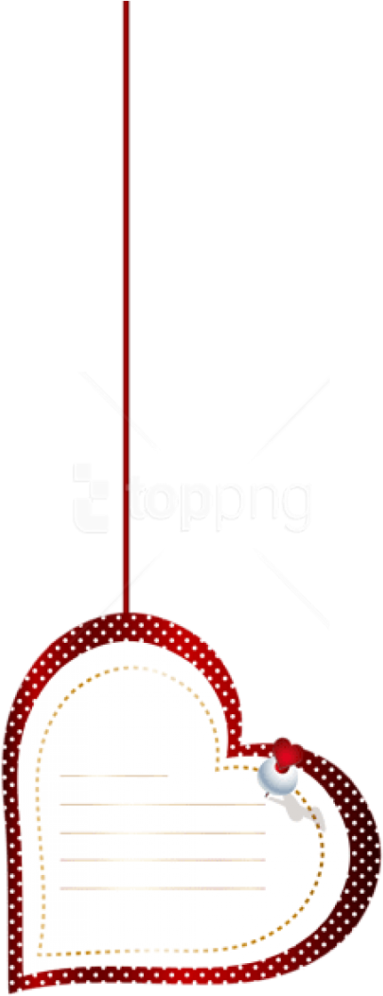 Free Png Download Hanging Heart Label Transparent Png - Heart Hanging Png (480x1143), Png Download