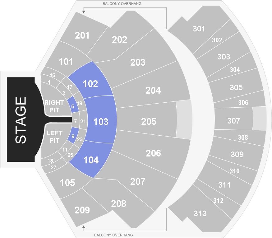 Zappos Theater - Diagram (1044x795), Png Download