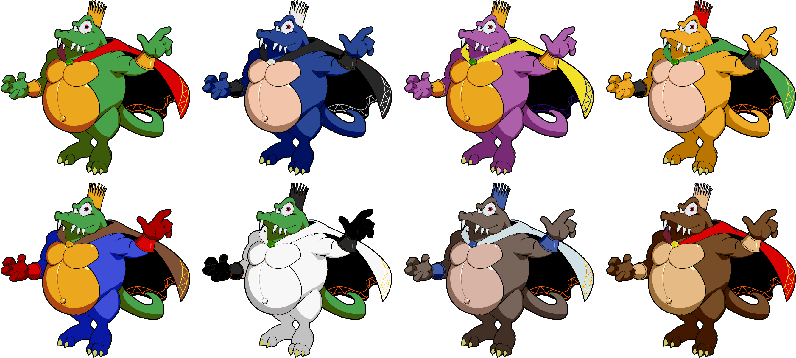 Lizuka's Alternate Color Mock-ups - Cartoon (2712x1226), Png Download