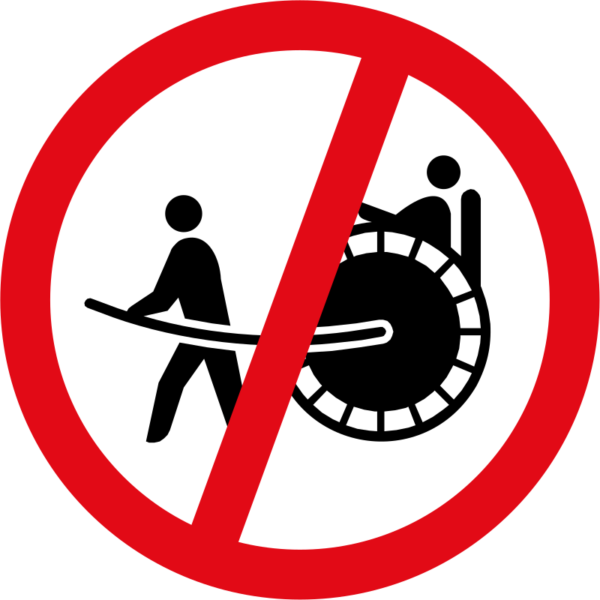 Rickshaws Prohibited Sign - Prohibido Mayores De 18 (600x600), Png Download