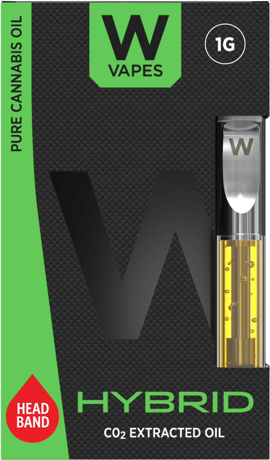 Headband Hybrid 1g Premium Cartridge By W Vapes - Multimedia Software (2000x2000), Png Download