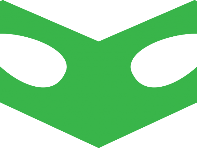 Mask Clipart Green Lantern - Template For Green Lantern Mask (640x480), Png Download