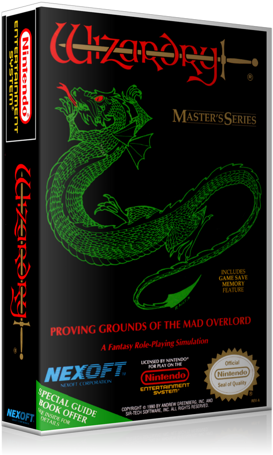 Nes Wizardry Retail Game Cover To Fit A Ugc Style Replacement - Black Mamba (800x960), Png Download