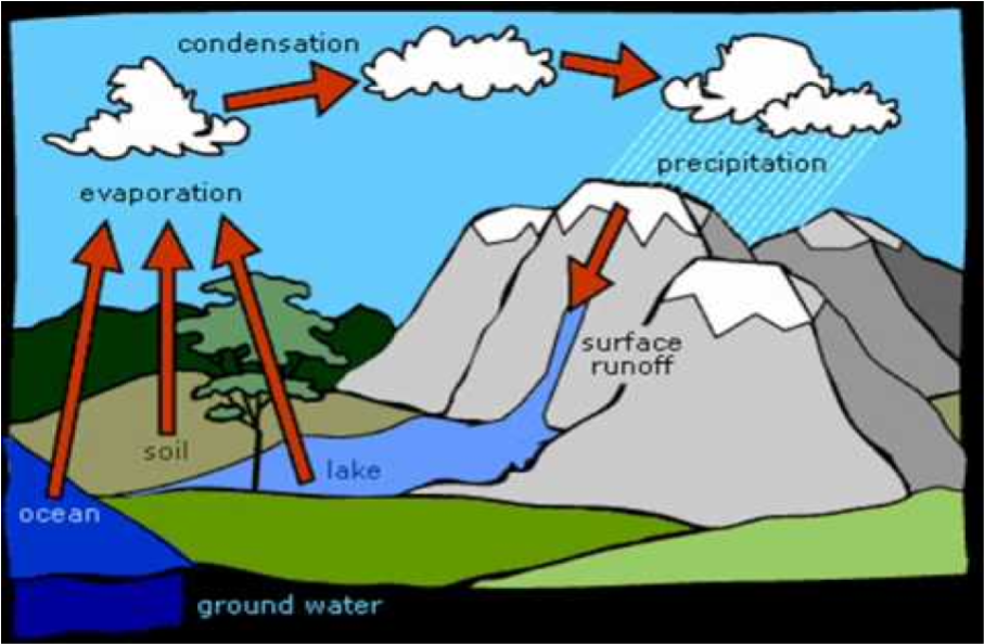 Location - Fourth Grade Picture Of The Water Cycle (960x720), Png Download