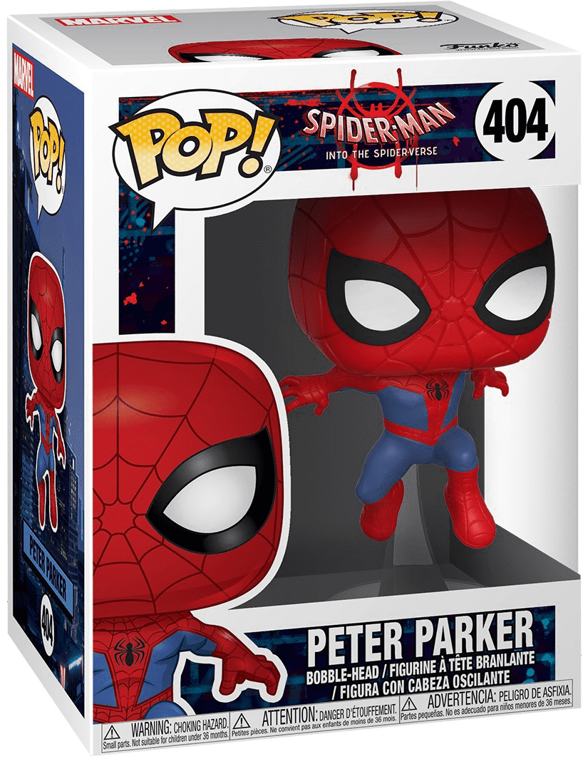 Marvel Spider Man - Spiderman Into The Spider Verse Funko Pop Peter Parker (1300x1300), Png Download