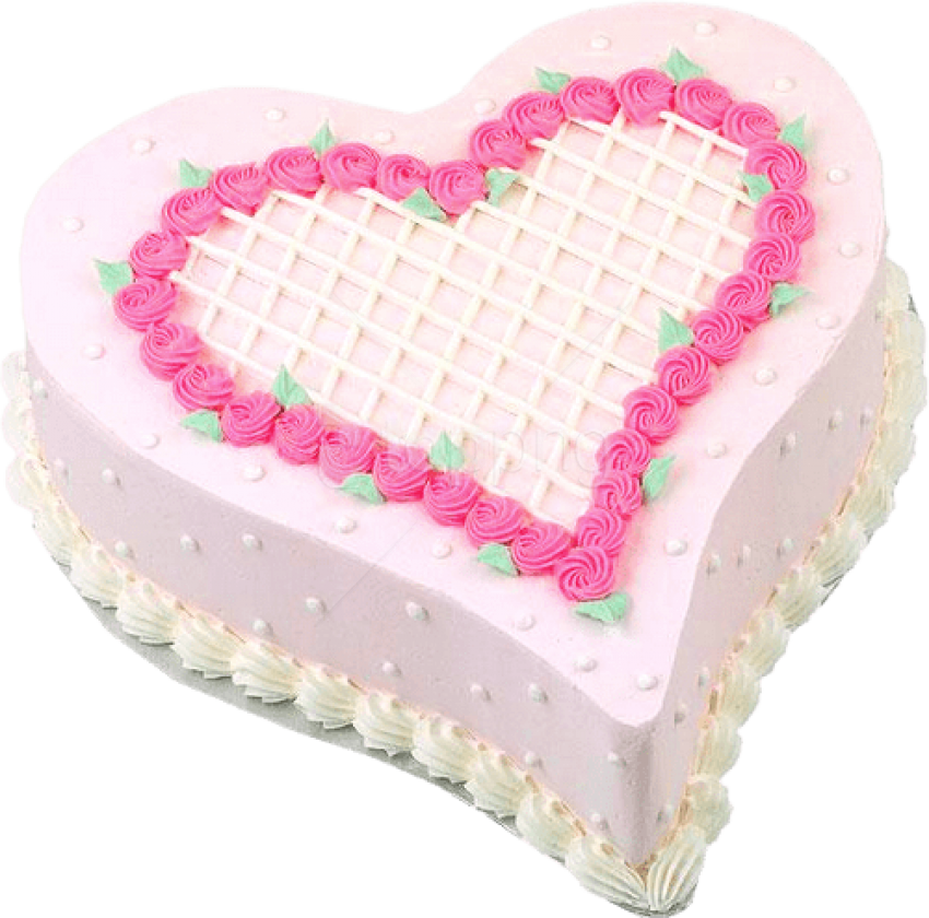 Free Png Download Pink Heart Cake Png Images Background - Heart Shape Pineapple Cake (850x840), Png Download