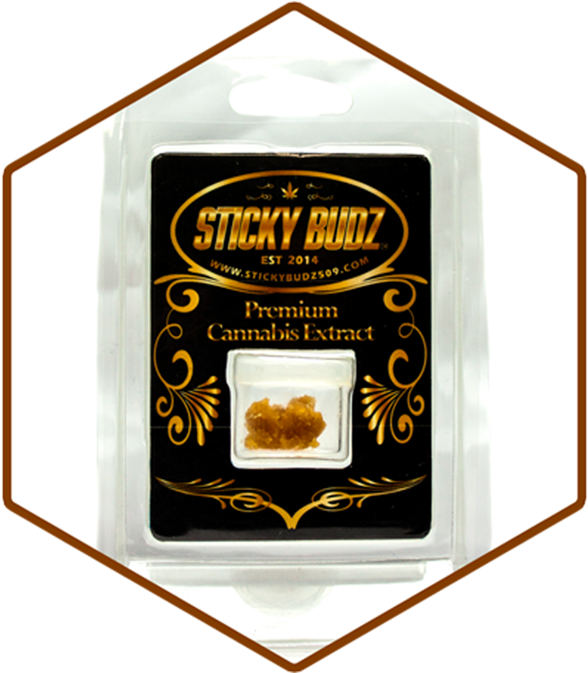Stickybydz Products Premiumcannabis - Gold (695x773), Png Download