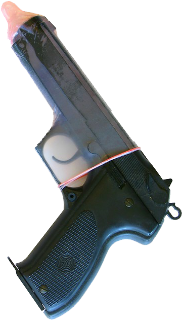 Graphic Png Transparent - Condom Gun (500x670), Png Download