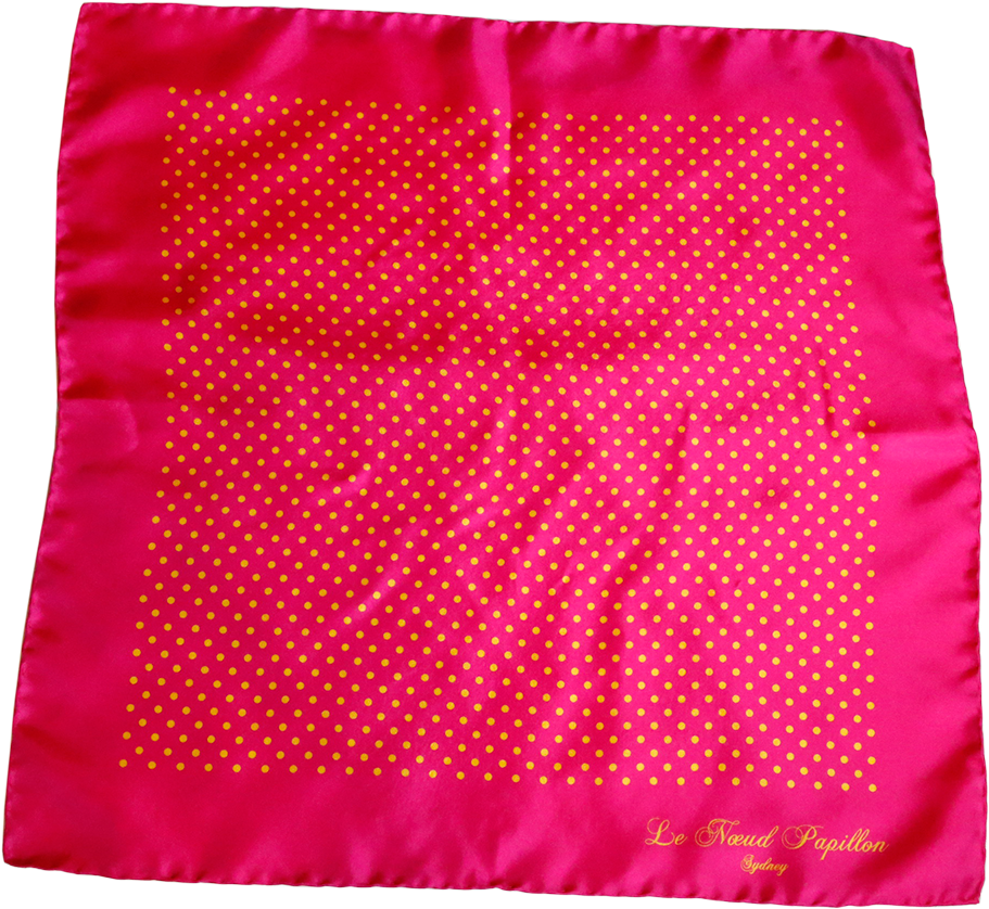 Pink And Yellow Large Polka Dot - Needlework (1000x999), Png Download